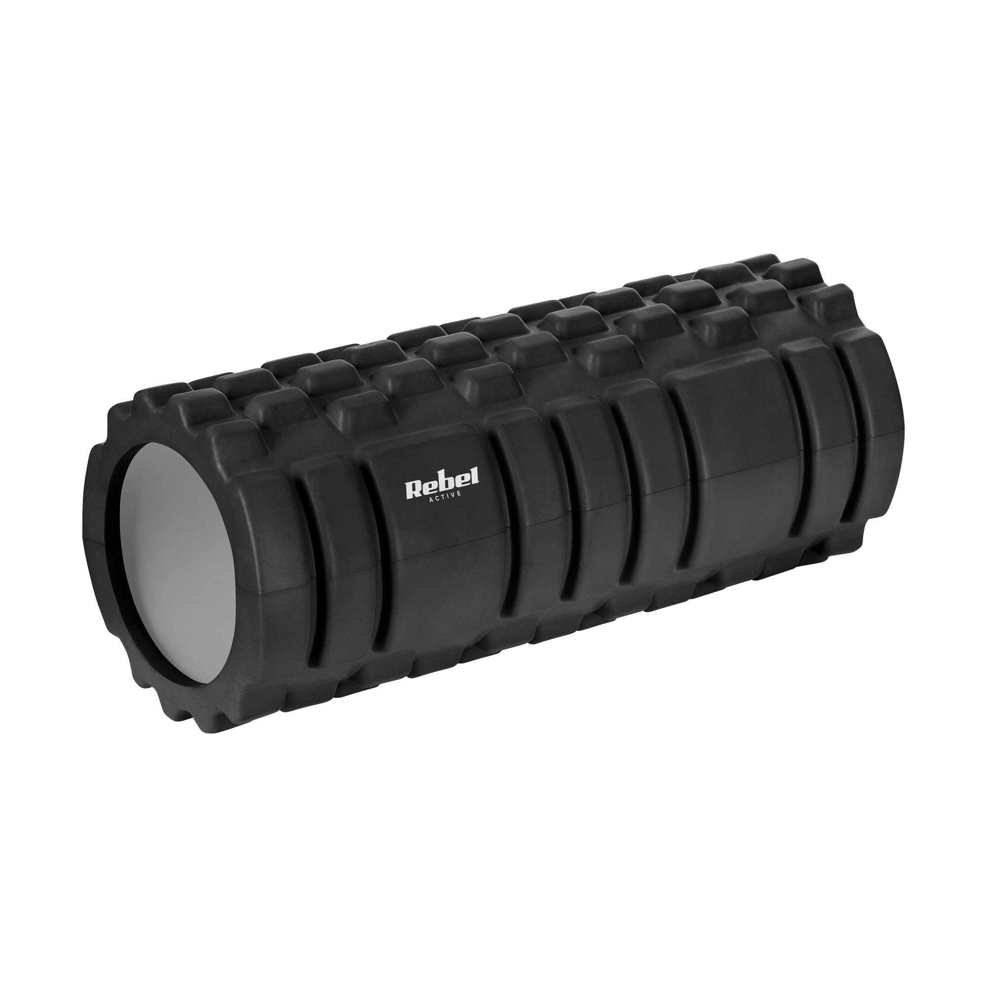 Wałek z wypustkami do masażu czarny Rebel Active