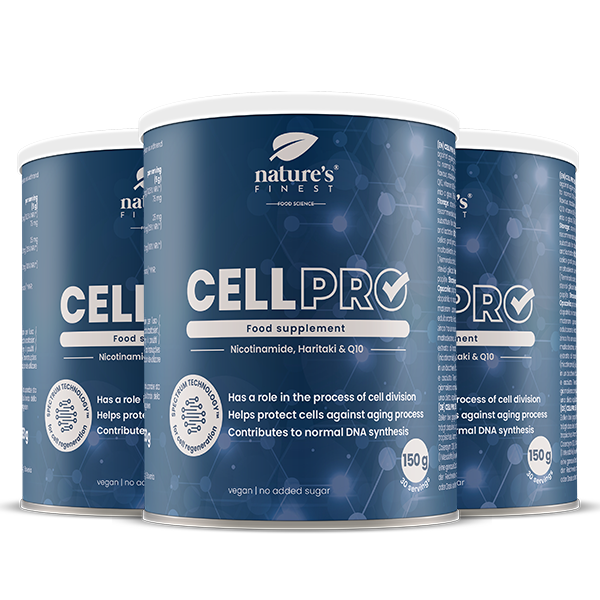 Nature's Finest Cell PRO Anti age zestaw: suplement diety, 3x150 g