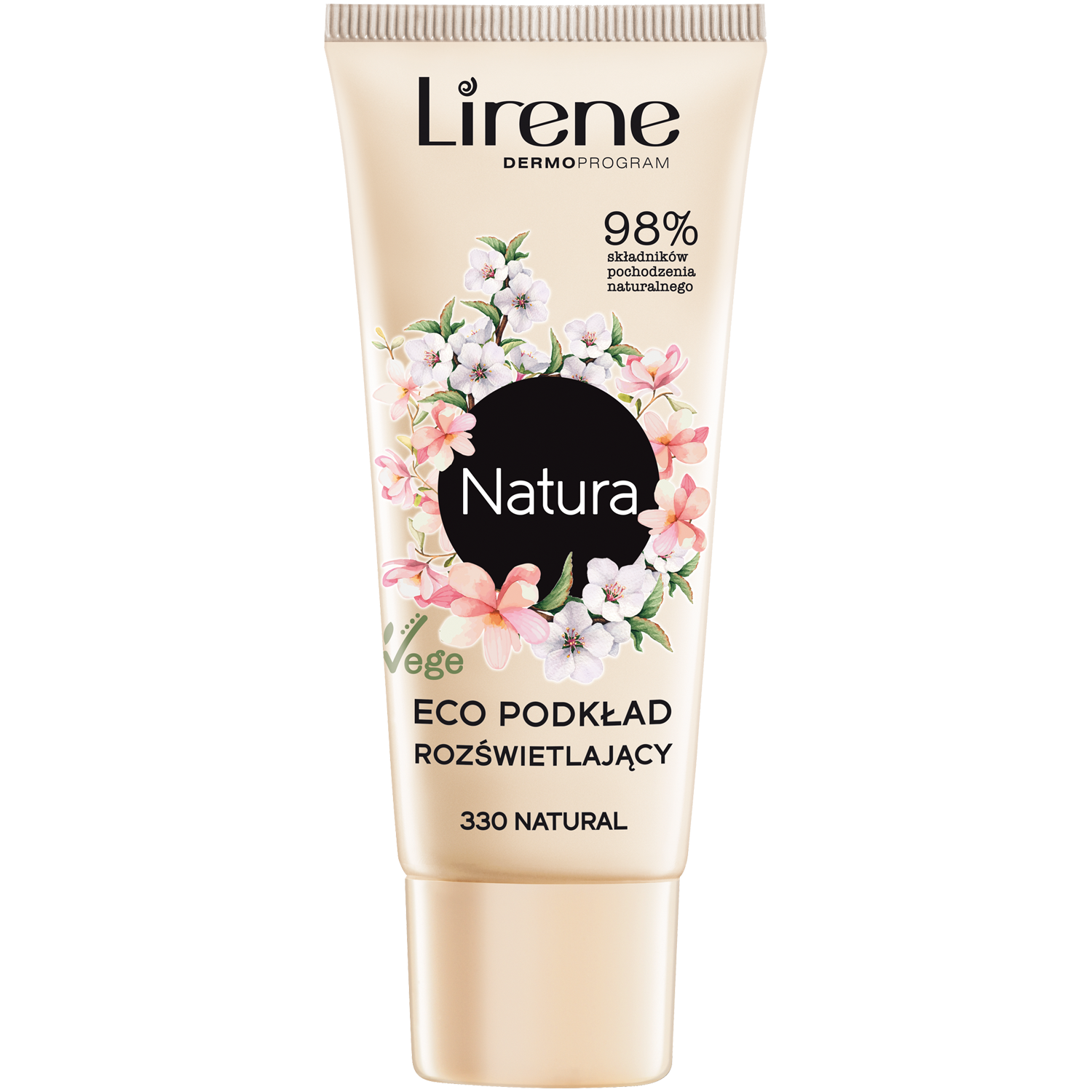 Lirene Natura podkład rozświetlający do twarzy 330 natural, 30 ml
