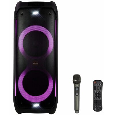 Power Audio MANTA SPK1001B300 ATHOS, 300W, Bluetooth, Bezprzewodowy mikrofon w zestawie, Wejście USB, Tuner FM