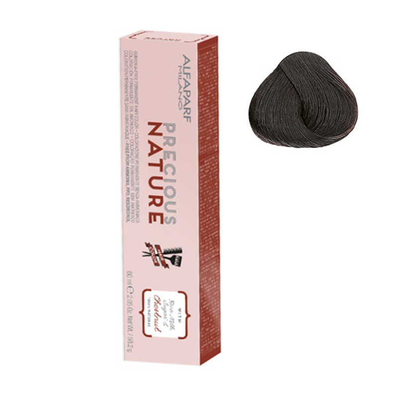 Alfaparf Precious Nature naturalna farba do włosów bez amoniaku 7.13 średni popielatozłocisty blond, 60 ml