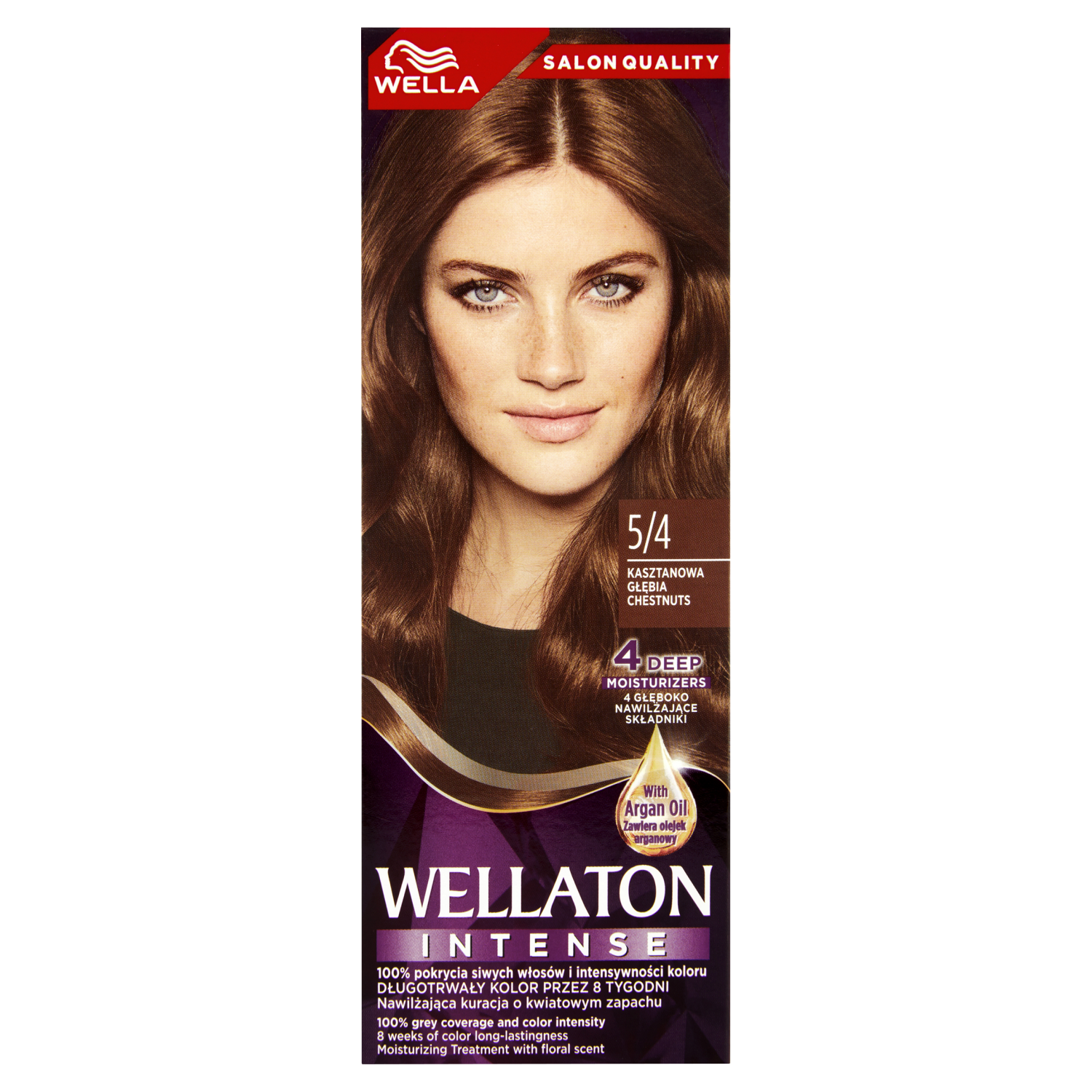 Wella Wellaton Intense krem koloryzujący do włosów 5/4 kasztanowa głębia, 1 opak.