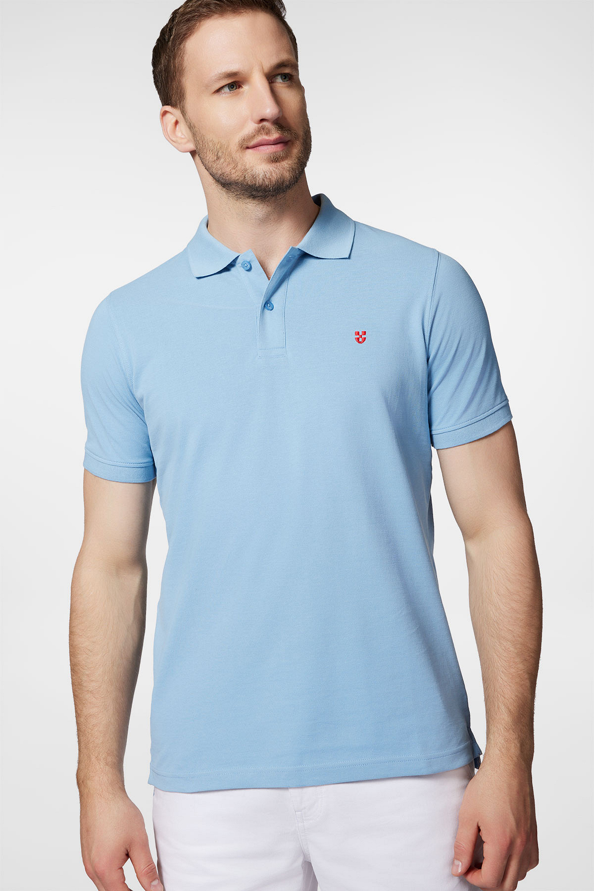 Próchnik - Koszulka Polo z Bawełny Błękitna PM3