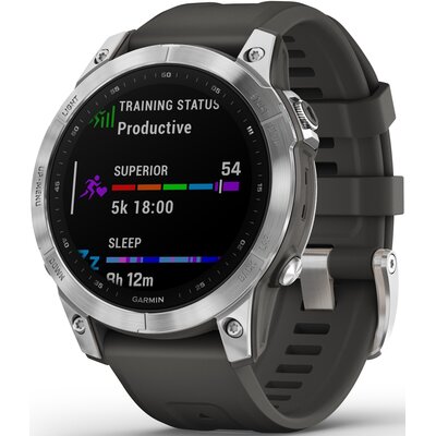 Zegarek sportowy GARMIN Fenix 7 47mm Srebrno-grafitowy