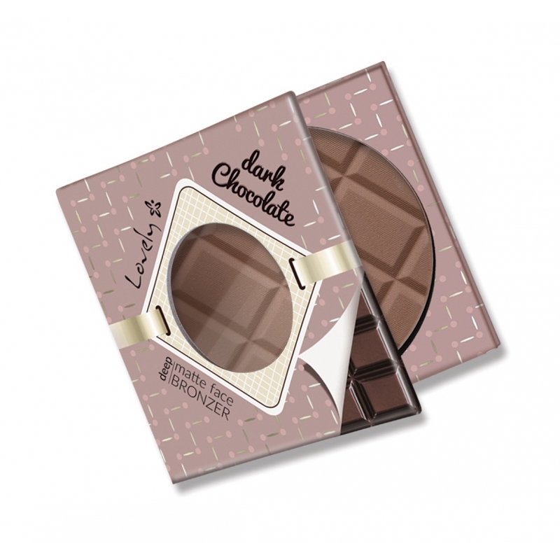Lovely Dark Chocolate Deep Matte Face Bronzer czekoladowy matowy bronzer do twarzy i ciała, 9 g