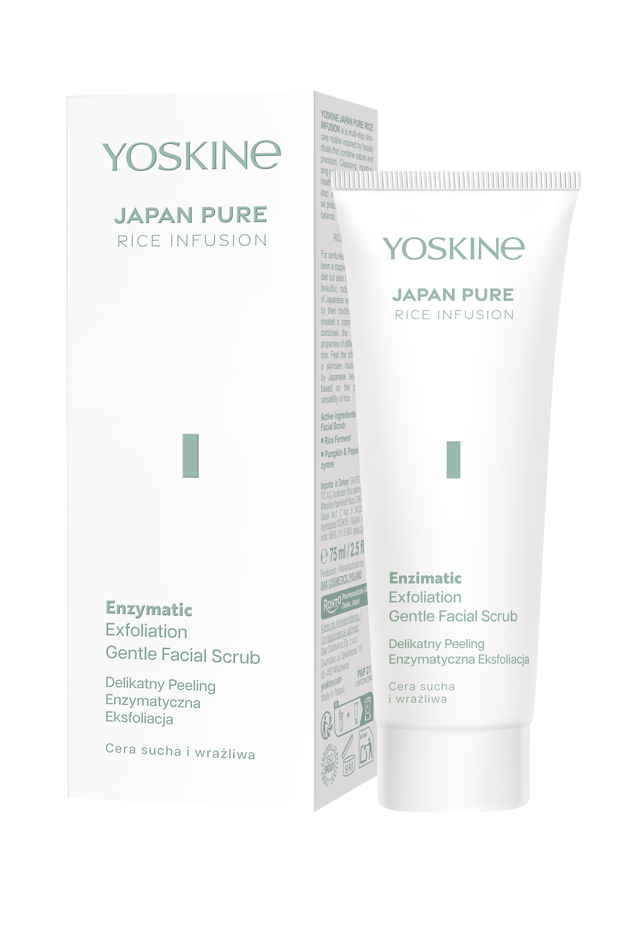 Yoskine Japan Pure Rice delikatny peeling enzymatyczny, 75 ml