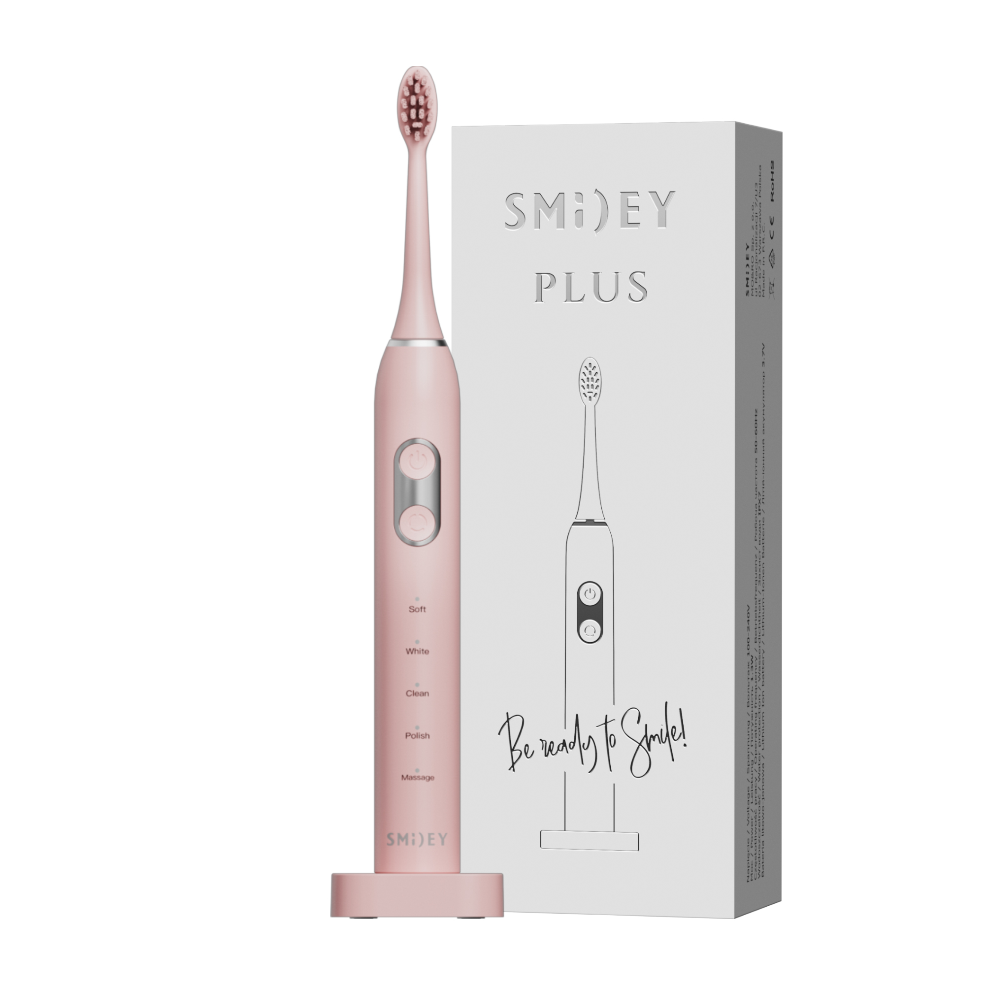 Smiley Plus szczoteczka soniczna do zębów różowa, 1 szt.