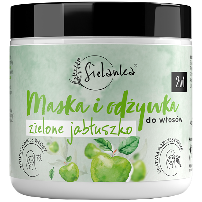 Sielanka Zielone Jabłuszko odżywka i maska 2w1 do włosów, 250 ml