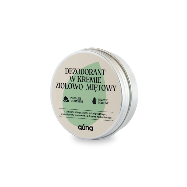 Auna miętowy dezodorant w kremie z olejkiem z drzewa herbacianego i mięty pieprzowej, 60 ml