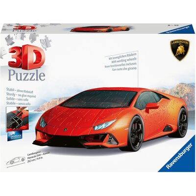 Puzzle 3D RAVENSBURGER Lamborghini Huracan Evo Arancio 11571 (156 elementów)