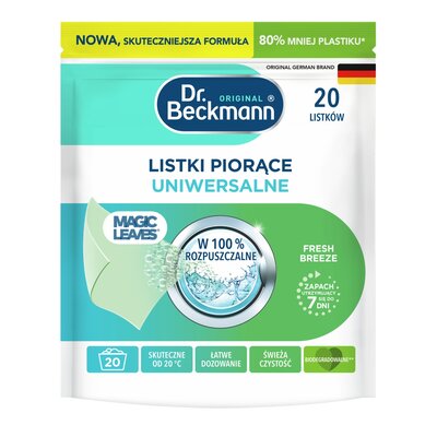 Listki do prania DR BECKMANN Magic Leaves Uniwersalne (20 sztuk)