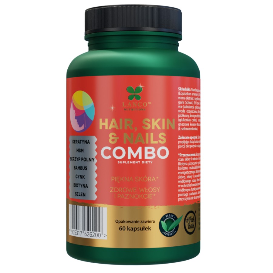 Lanco Nutritions Combo suplement diety na skórę i paznokcie, 60 kaps./1 opak.