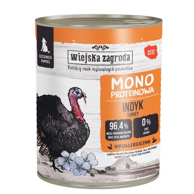 Karma dla psa WIEJSKA ZAGRODA Indyk 800 g