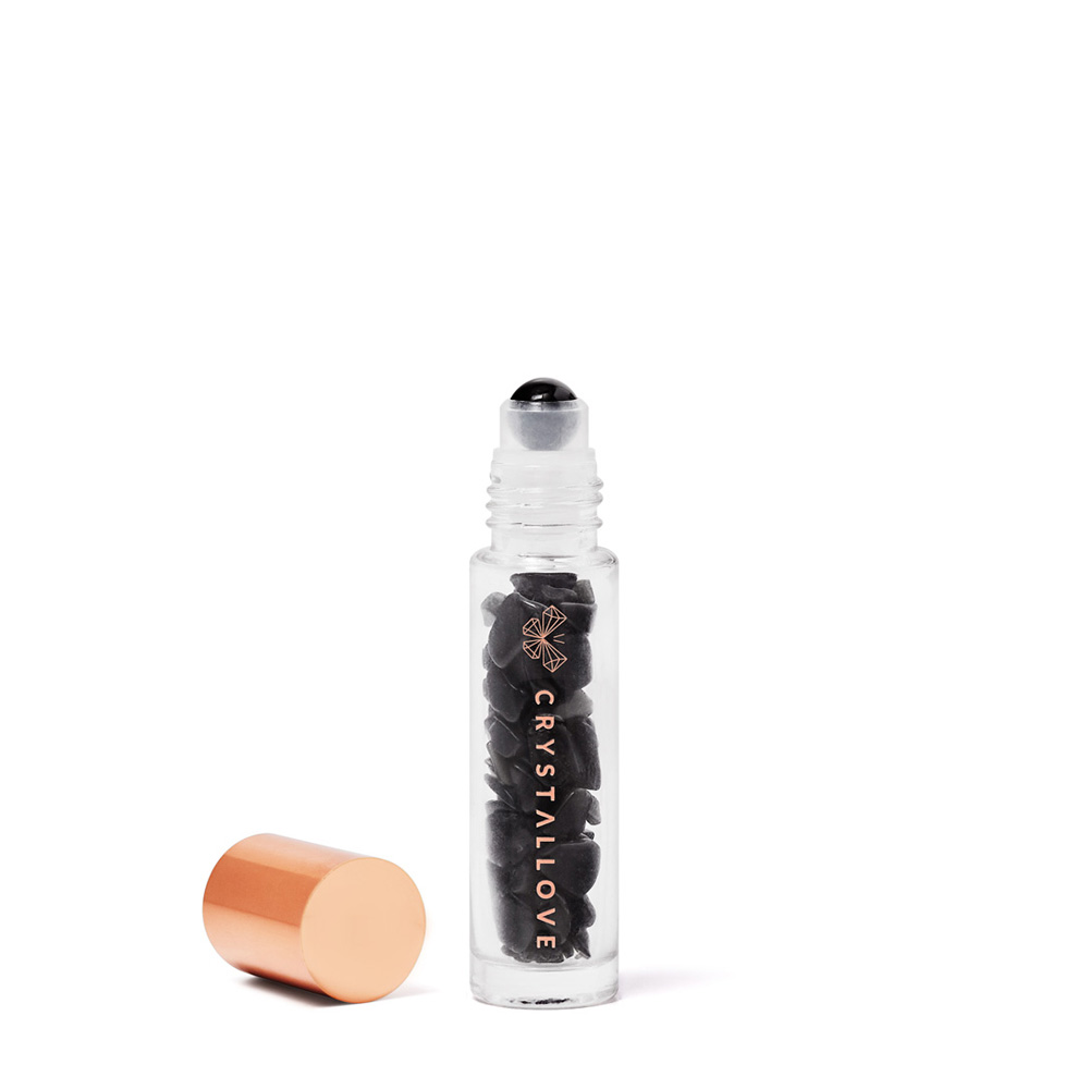 Crystallove Crystal Collection buteleczka na olejek z kryształkami czarnego obsydianu, poj. 10 ml, 1 szt.