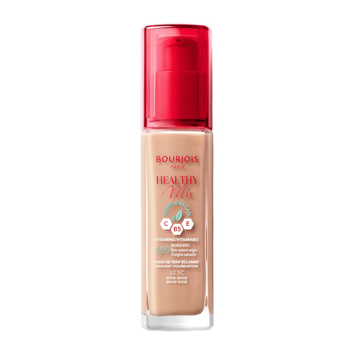 Bourjois Healthy Mix Clean wegański podkład rozświetlający 52,5 rose beige, 30 ml