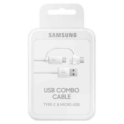 Kabel USB - USB - Typ-C/Micro USB SAMSUNG 1.5 m Biały