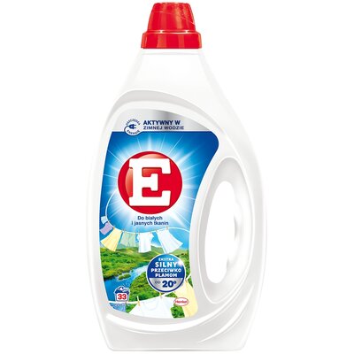 Żel do prania E Do białych i jasnych tkanin 1485 ml
