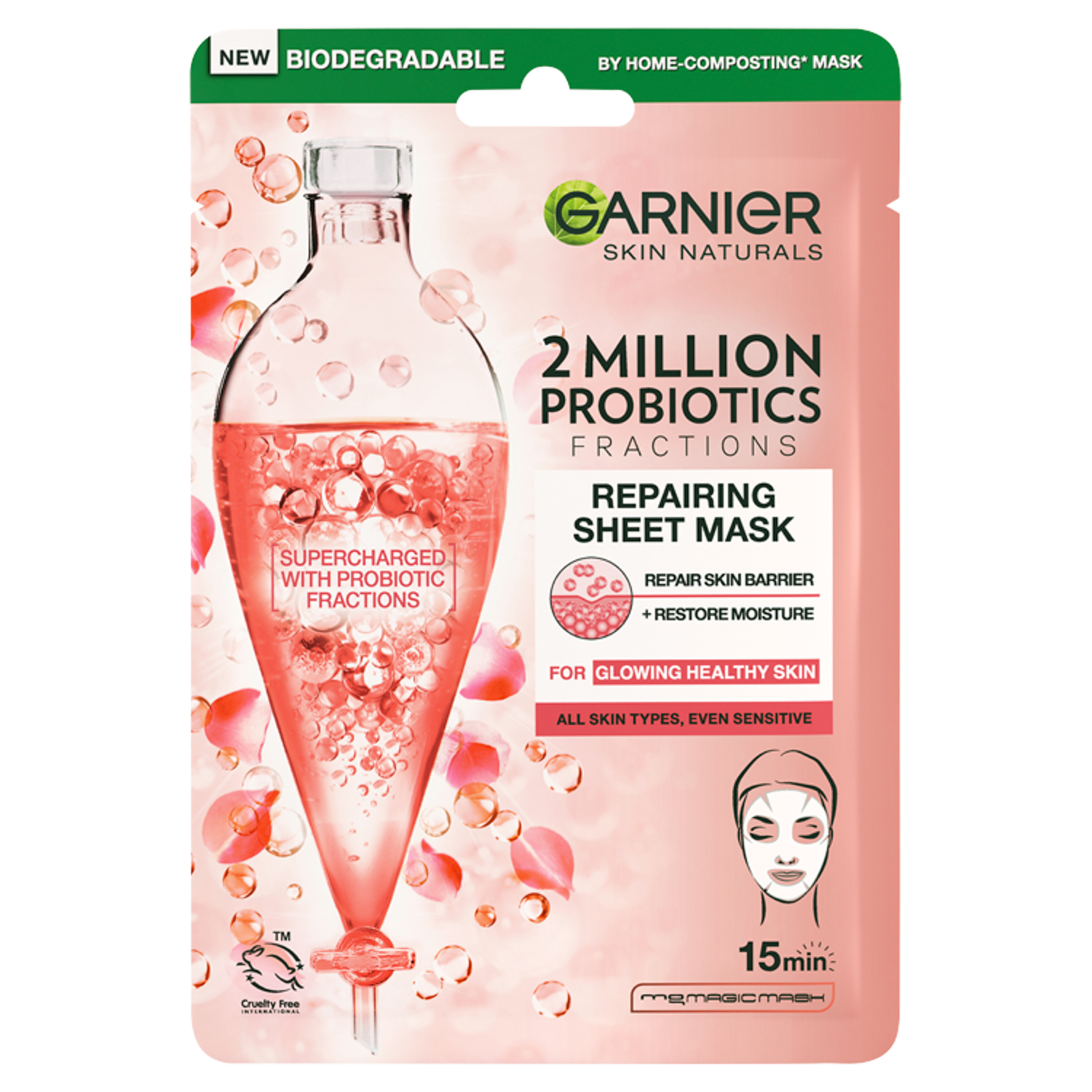 Garnier Probiotic regenerująca maska do twarzy, 22 ml