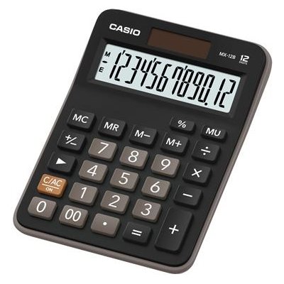 Kalkulator CASIO MX-12B Zasilanie bateryjno-słoneczne, 1 pamięć