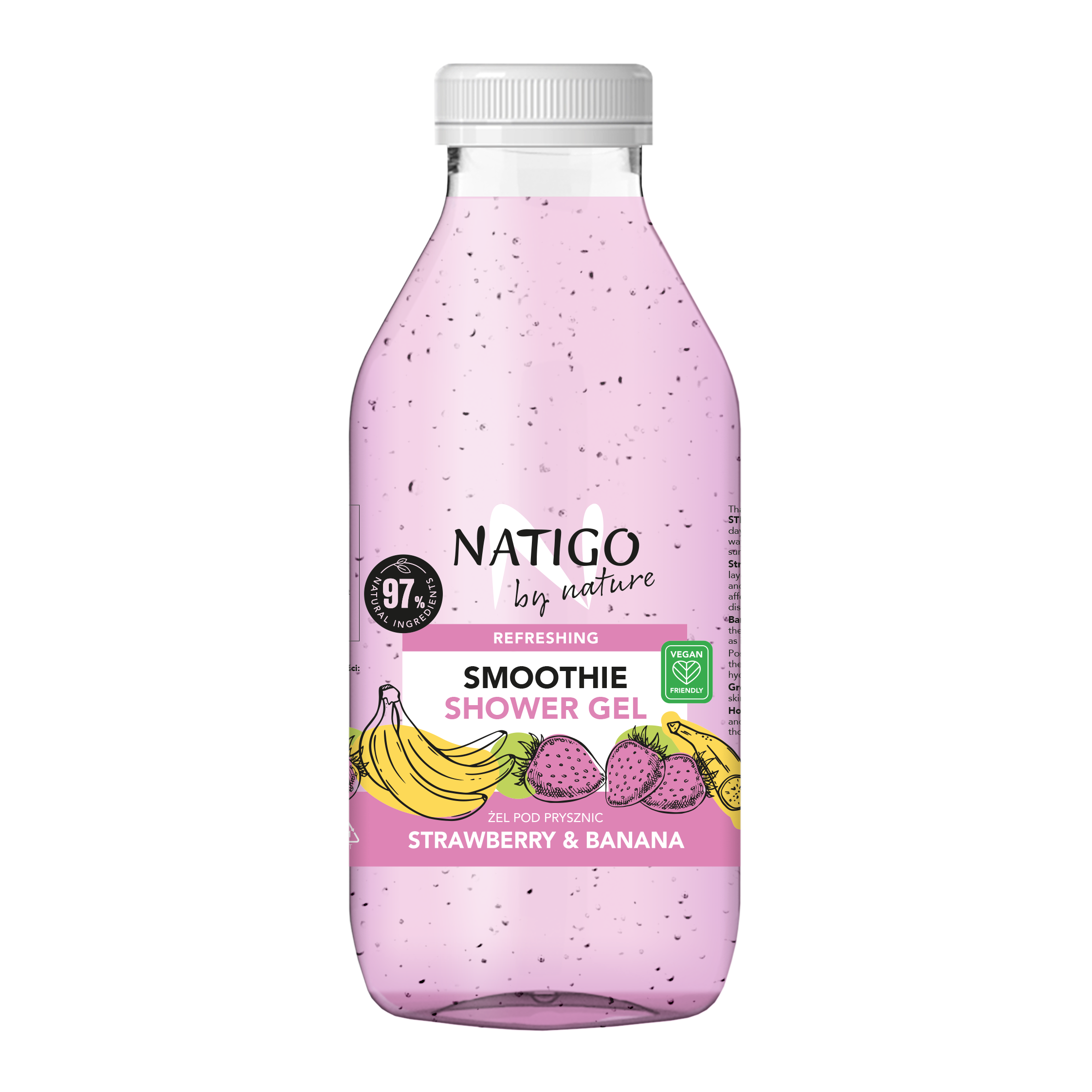 Natigo By Nature Strawberry&Banana smoothie pod prysznic, 400 ml