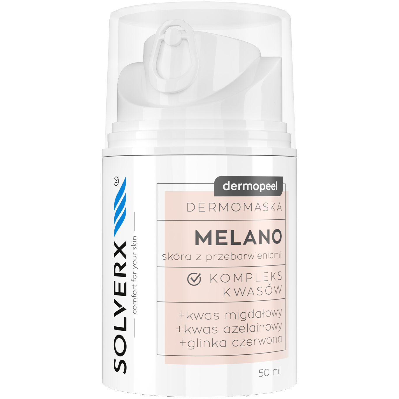 Solverx Melano maska z kwasem migdałowym do twarzy, 50 ml