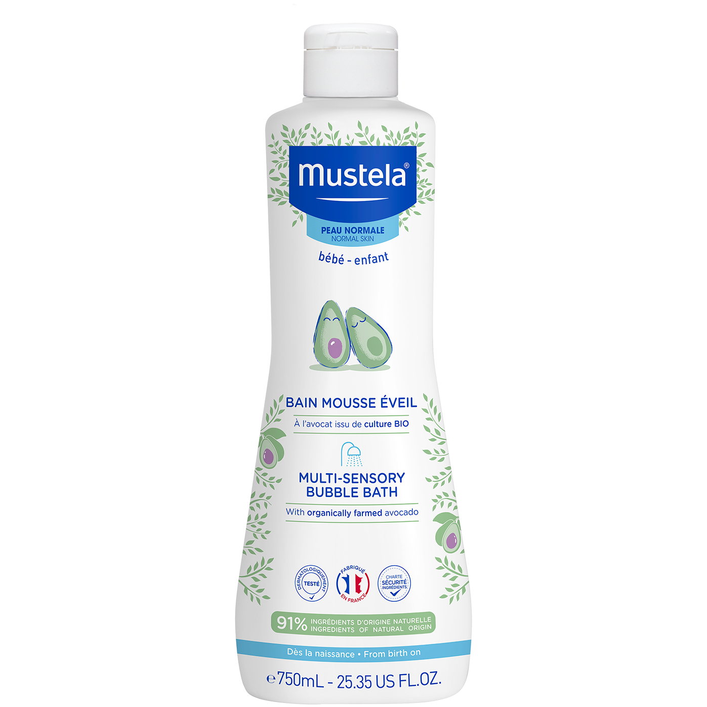 Mustela Bąbelkowa Kąpiel płyn do kąpieli, 750 ml