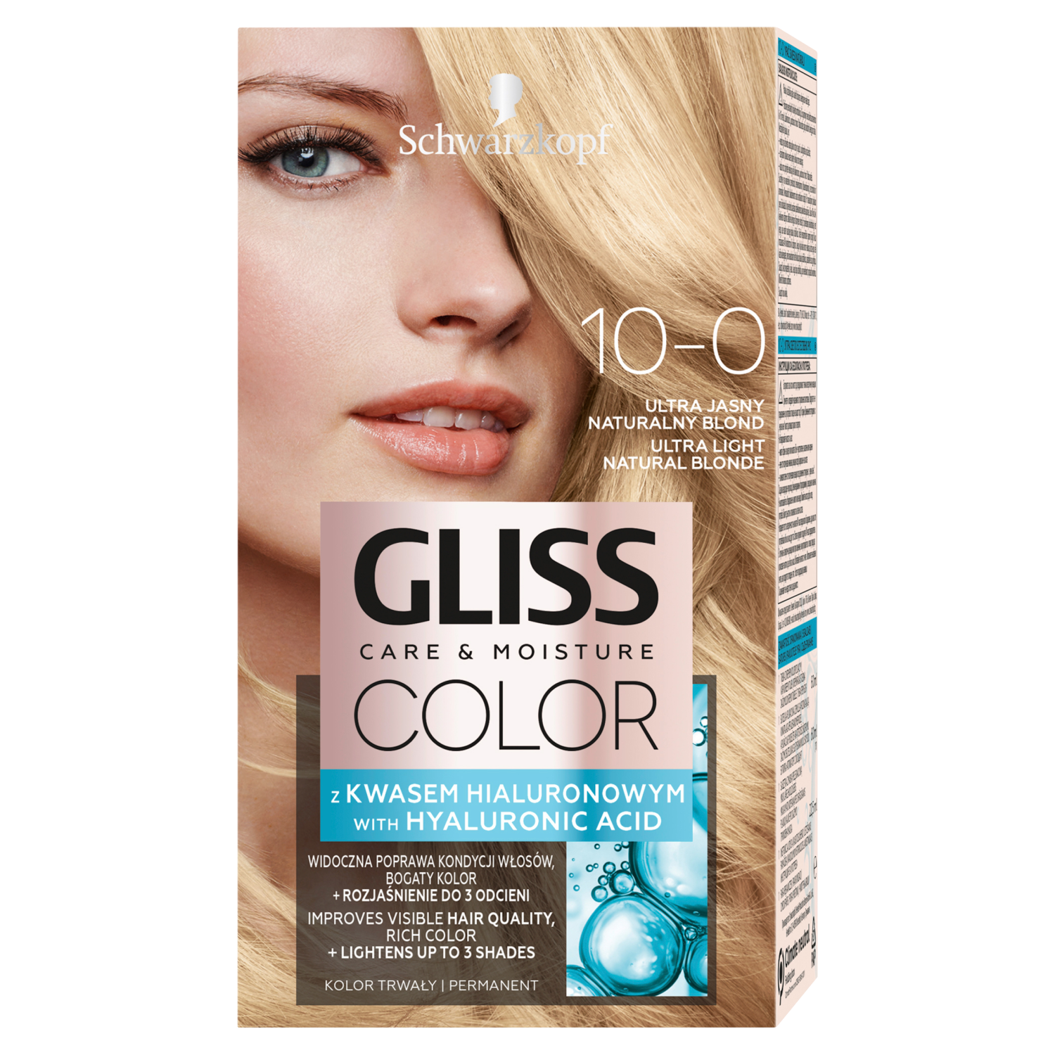 Gliss Color farba do włosów 10-0 naturalny blond, 1 opak.