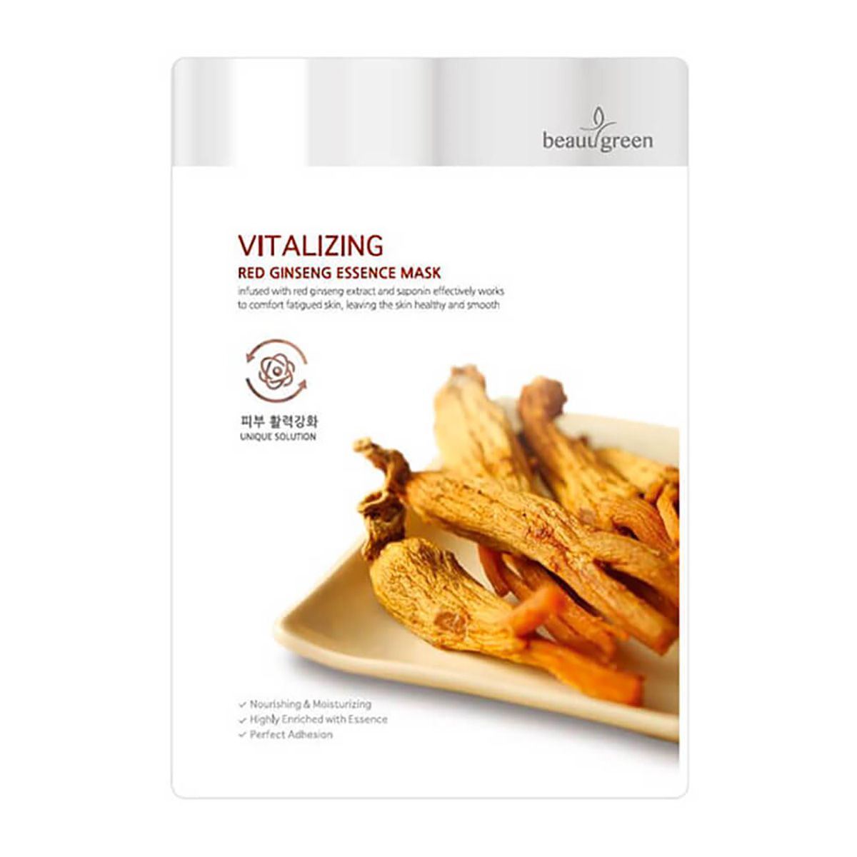 Beauugreen Red Ginseng witalizująca maska w płachcie do twarzy, 23 g