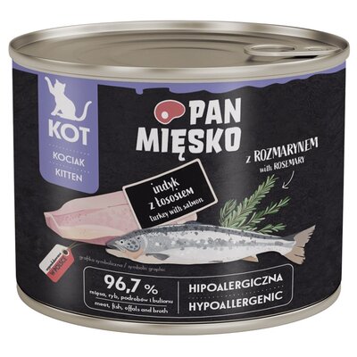 Karma dla kota PAN MIĘSKO Indyk z łososiem 200 g