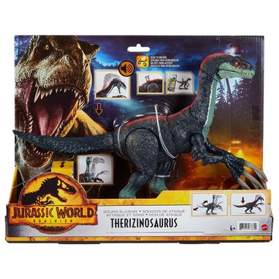 Dinozaur JURASSIC WORLD Therizinosaurus - Atak z dźwiękiem GWD65