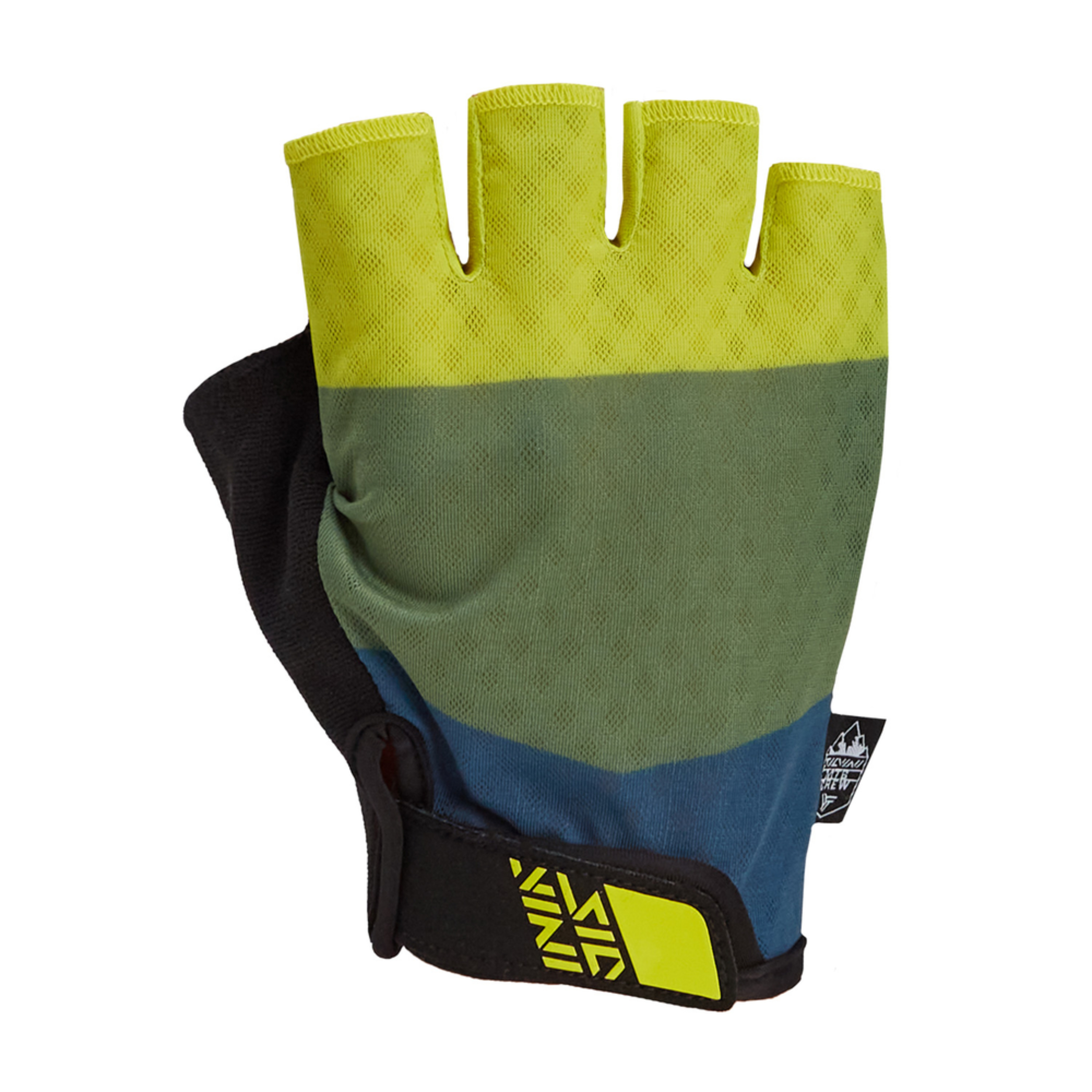 Męskie rękawiczki rowerowe krótkie Silvini Anapo black/lime - M