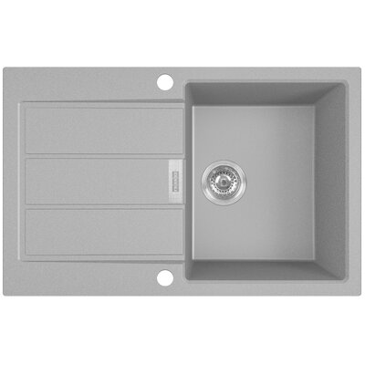 Zlewozmywak jednokomorowy z ociekaczem FRANKE Sirius S2D 611-78 143.0612.630 Kamienny szary 50x78