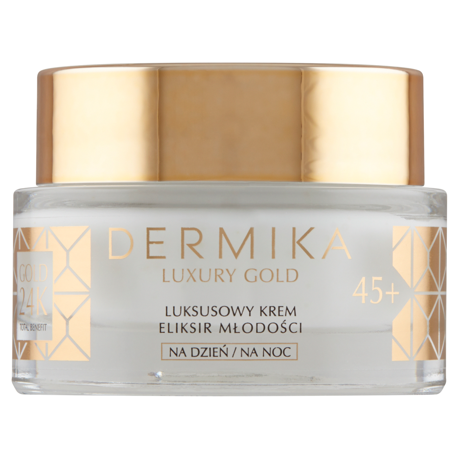 Dermika Gold 24k krem do twarzy eliksir młodości na dzień i noc 45+, 50 ml