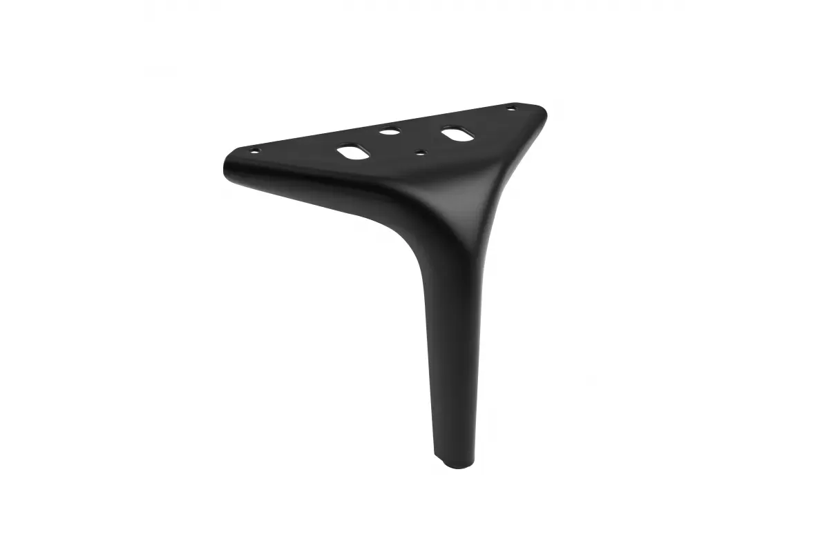 Nóżka meblowa GTV STABILIS, H=150 mm, stal, czarny mat