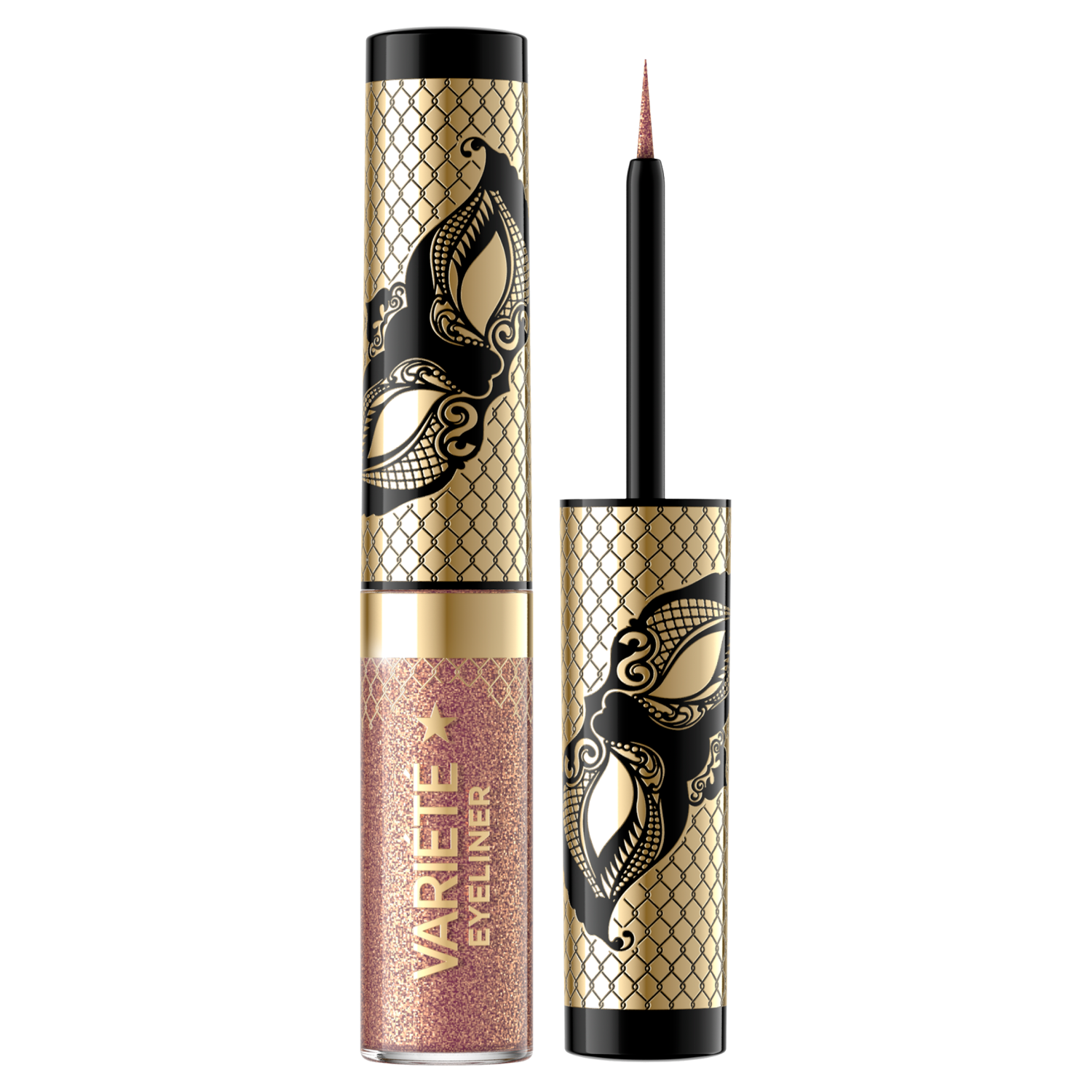 Eveline Cosmetics Variété kolorowy eyeliner w kałamarzu do powiek 01 sparkle gold, 4 ml