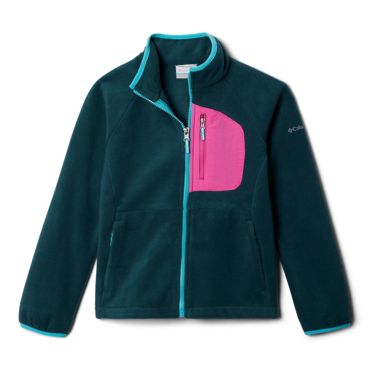 Dziecięcy polar Columbia Fast Trek™ III Fleece Full Zip Jacket night wave/pink ice - XXS