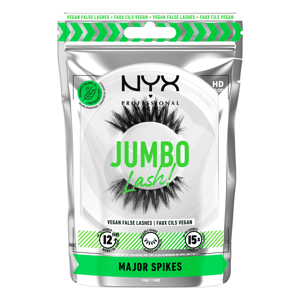 NYX Professional Makeup Jumbo Lash! sztuczne rzęsy major spikes, 1 opak.
