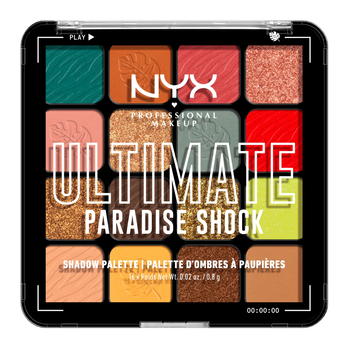NYX Professional Makeup Ultimate Shadow Palette paleta cieni do powiek tropic shock, 12,8 g