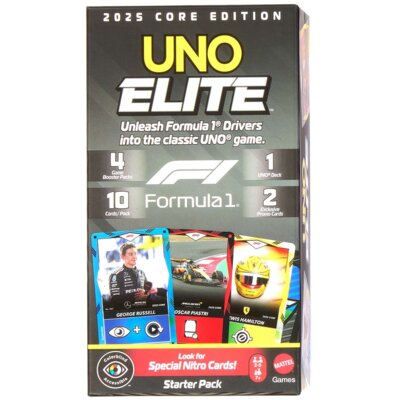 Gra karciana UNO Elite Formula 1 Edycja podstawowa Starter Pack JLV42
