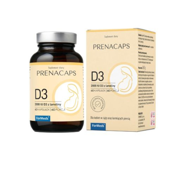 ForMeds Prenacaps suplement diety witamina D3, 60 tabl./1 opak.