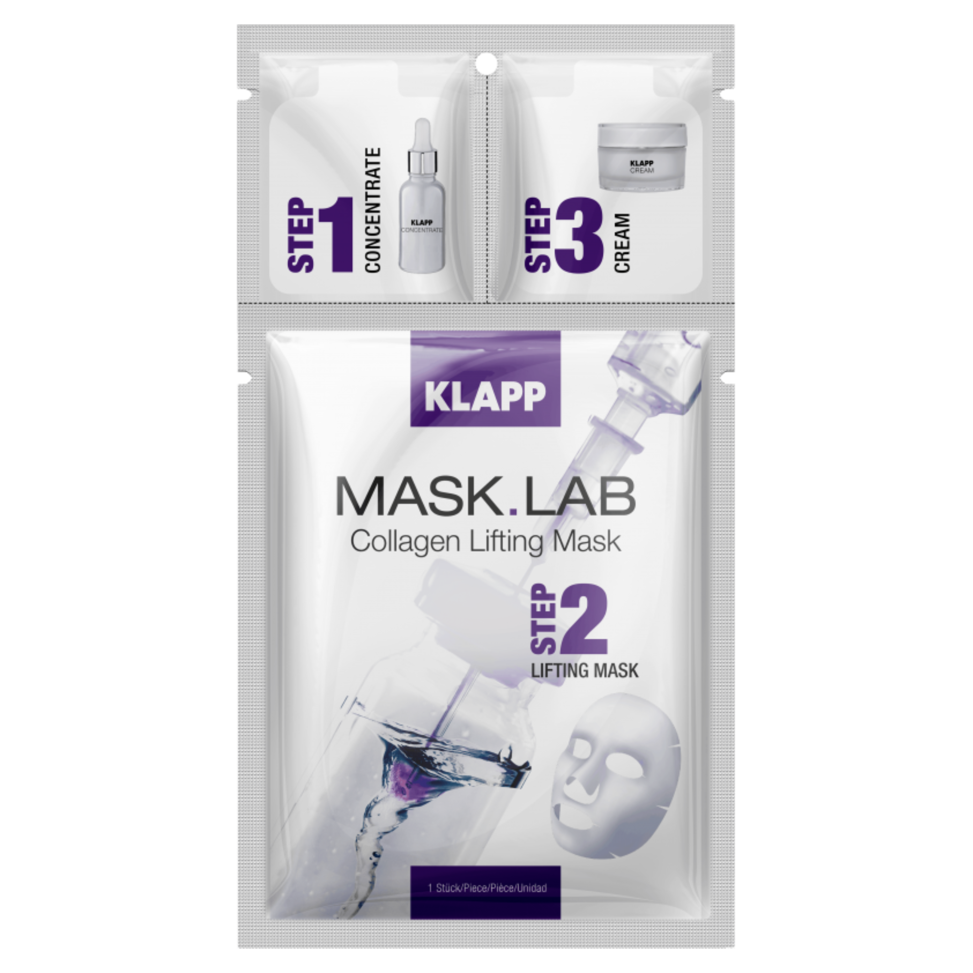 Klapp Mask.Lab liftingujący zabieg na twarz, 1 szt.