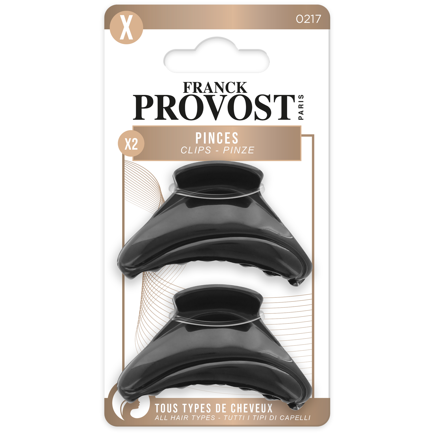 Franck Provost klamra do włosów, 2 szt./1 opak.