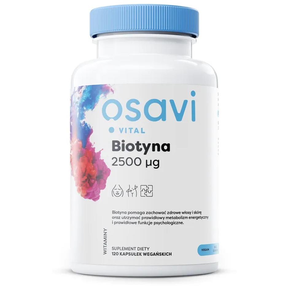Osavi suplement diety biotyna, 2500mcg, 120 kaps./1 opak.