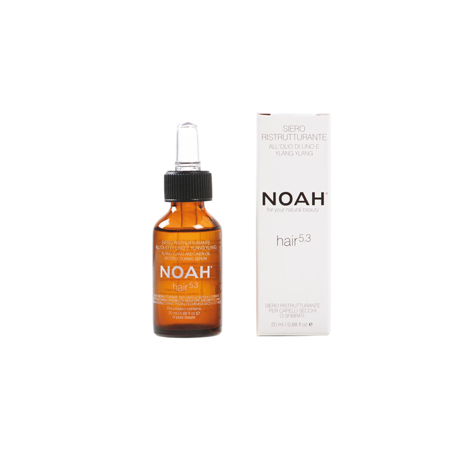 Noah Restructuring Care serum restrukturyzujące do włosów Linseed Oil & Ylang-Ylang, 20 ml