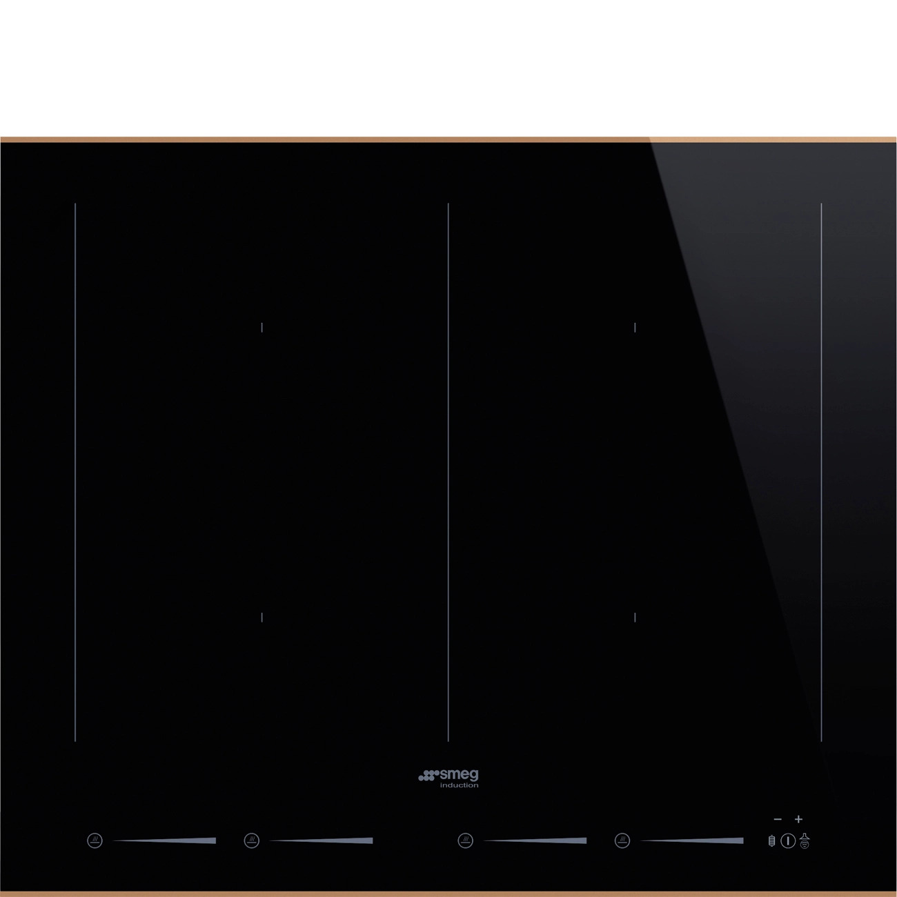 Smeg - Płyta indukcyjna SIM6644R Dolce Stil Novo Czarne szkło + miedź