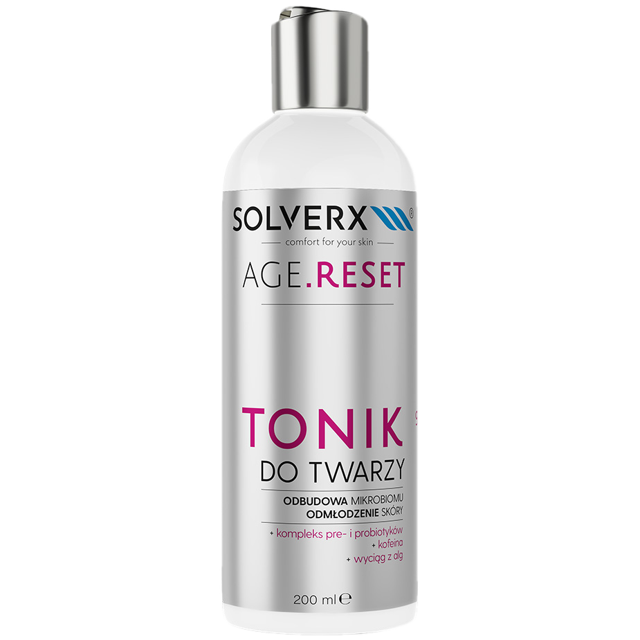 Solverx Age Reset tonik odbudowujący mikrobiom do twarzy, 200 ml