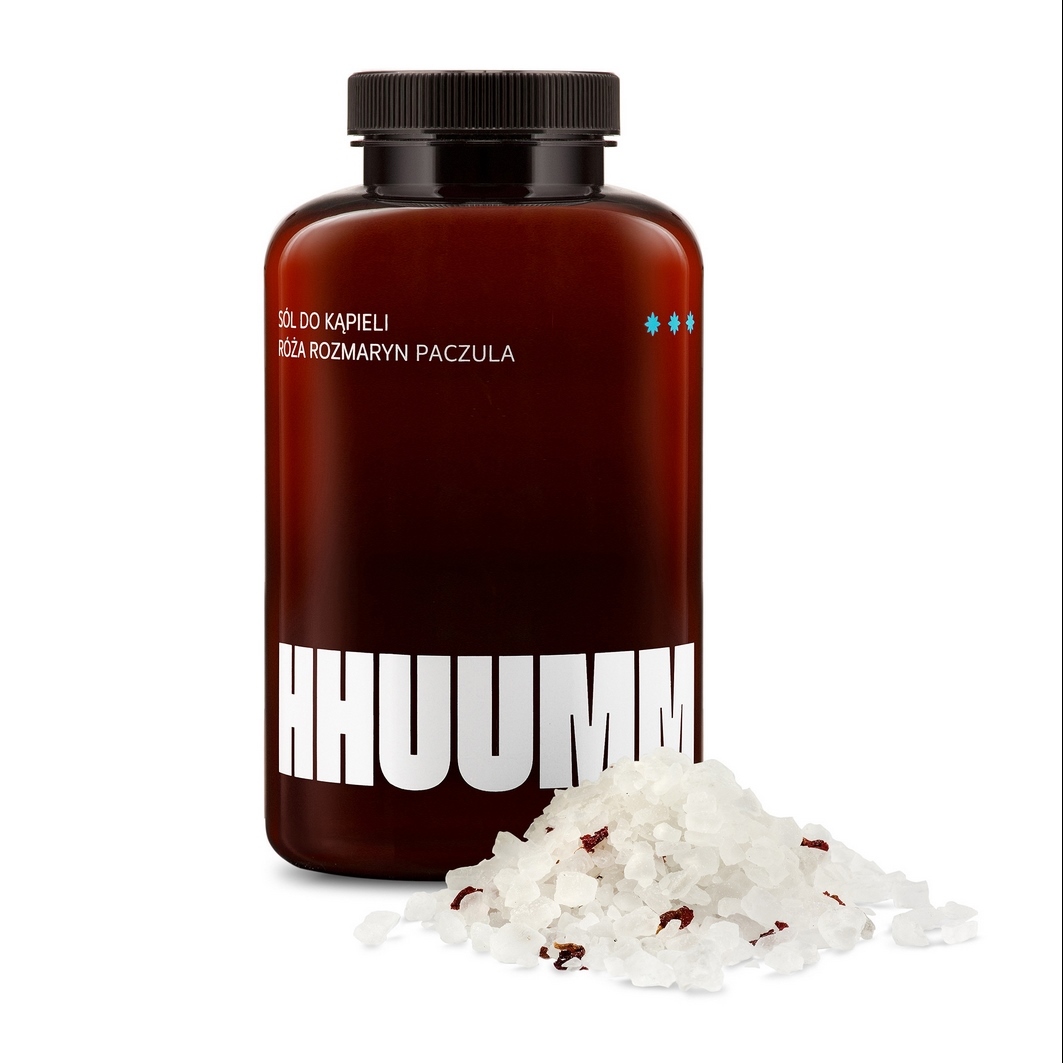 Hhuumm Premium sól do kąpieli róża, rozmaryn i paczula, 550 g