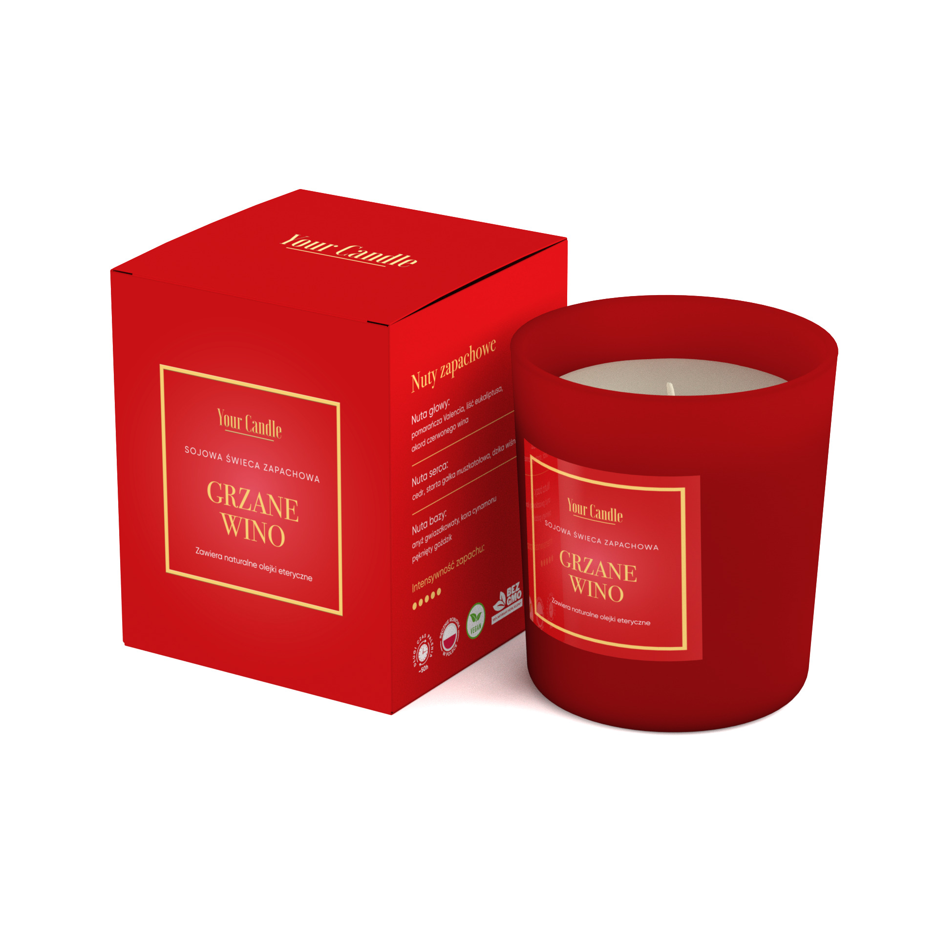 Your Candle sojowa świeca zapachowa Grzane Wino, 210 ml