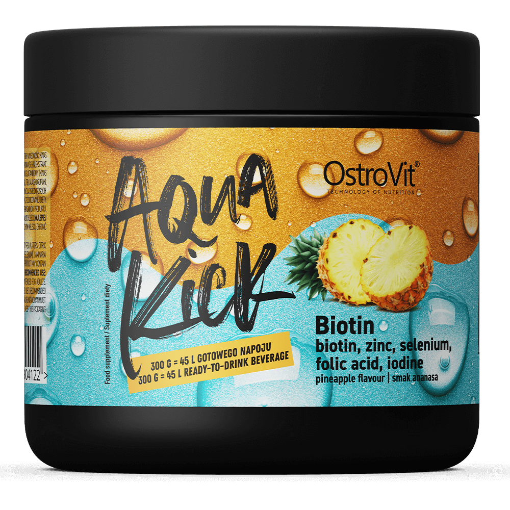 OstroVit Aqua Kick Biotyna 300 g o smaku ananasowym