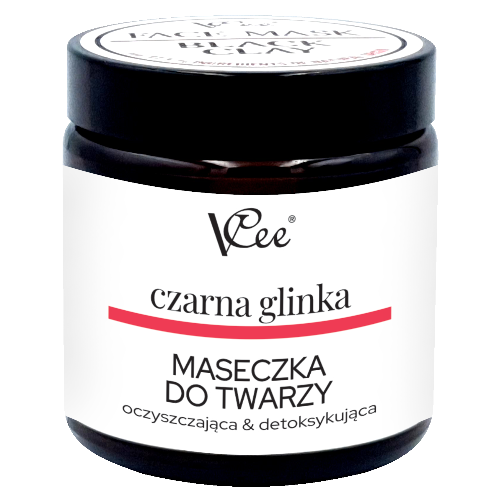 Vcee maska do twarzy z czarną glinką, 100 ml